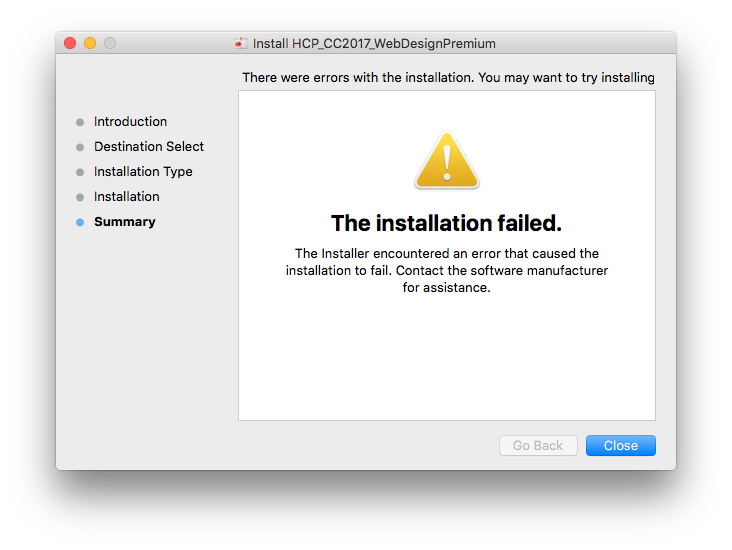 Adobe Premiere Pro Cc Installation Failed Mac